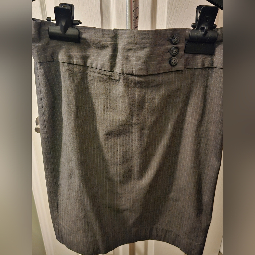 GAP Womens Charcoal Pinstripe Pencil Skirt
